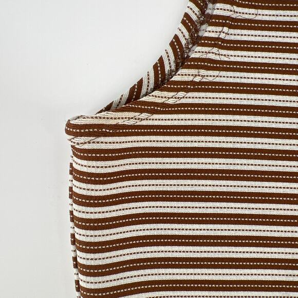 70s polyester brown stripe tank top 1970s vintage - Picture 7 of 7